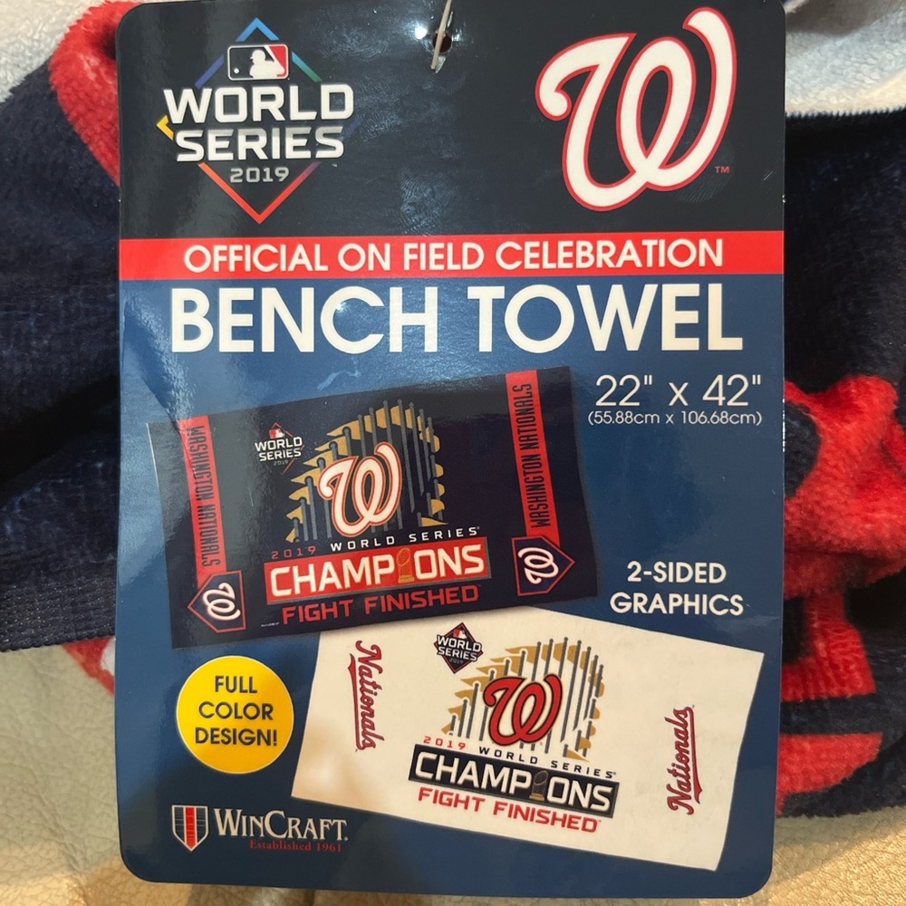WinCraft World Series Champions Bench Towel - Red, White, and Blue